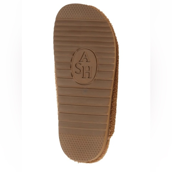 ASH Women's Ghost Fur Mule Slide Clog Brown Leather Silver Metal Chain 7.5 8 38 - Picture 5 of 11